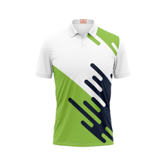 Next Print Customized Polo Neck White Jersey NPTS83