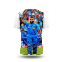 Rohit Sharma Photo Printed T-Shirt.