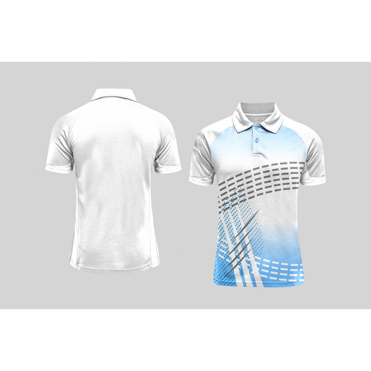 Next Print Cricket Polo Half White Customized Jersey NPCWH00A7