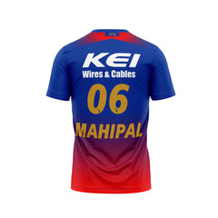 Mahipal Lomror RCB V Neck Half Sleeve T Shirt RCBVNHST6