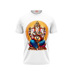 Next Print Ganesha Printed Tshirt White Colour Design 7