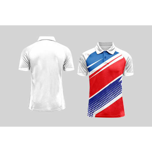 Next Print Cricket Polo Half White Customized Jersey NPCWH00A1