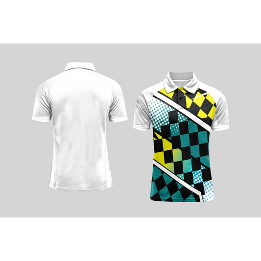 Next Print Cricket Polo Half White Customized Jersey NPCWH00A81