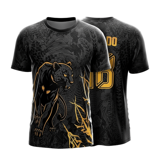 Next Print Black Panther Concept Jersey | Personalized Custom Name, Number | Premium Breathable Quick-Dry Football & Cricket Fanwear | Unisex Lightweight Sports Shirt for Kids, Men, Women Panther-Themed Custom