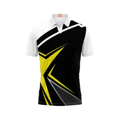 Next Print Customized Polo Neck White Jersey NPTS88