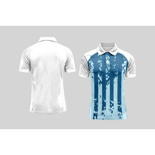 Next Print Cricket Polo Half White Customized Jersey NPCWH00A86