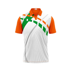 Next Print Polo Neck Printed Jersey Orange Design 8