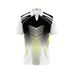 Next Print Customized Polo Neck White Jersey - NPTS110