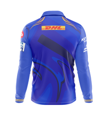 Next Print Mumbai Jersey Printed Polo Collar Full Sleeves Jersey T-Shirt.