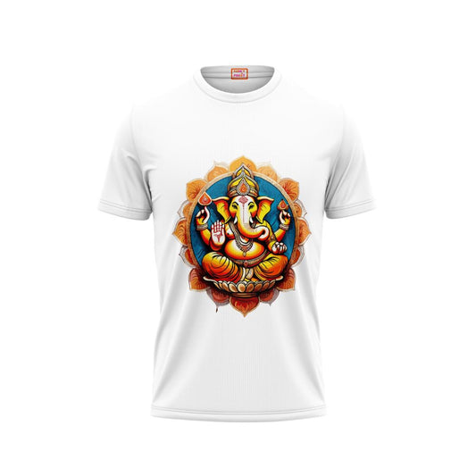 Next Print Ganesha Printed Tshirt White Colour Design 8