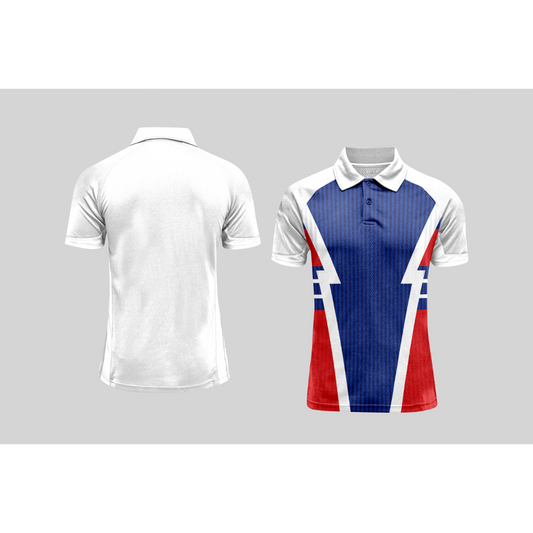 Next Print Cricket Polo Half White Customized Jersey NPCWH00A90