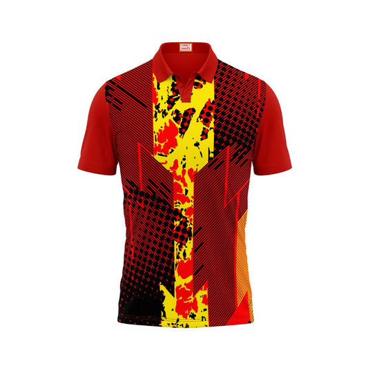 Next Print Customized Polo Neck Red Jersey NPTS104