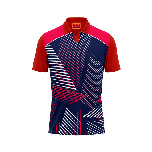 Red Polo Neck Half Sleeve T Shirt NextprintrB157