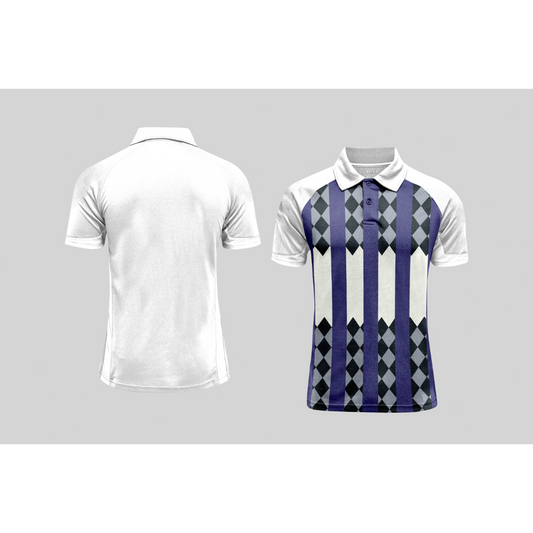 Next Print Cricket Polo Half White Customized Jersey NPCWH00A93