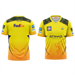 Next Print Ipl Chennai Super Kings V Neck Printed Jersey.