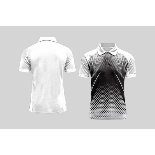 Next Print Cricket Polo Half White Customized Jersey NPCWH00A94