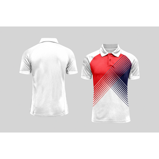 Next Print Cricket Polo Half White Customized Jersey NPCWH00A97