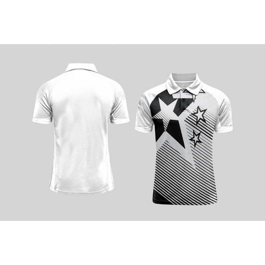 Next Print Cricket Polo Half White Customized Jersey NPCWH00A98