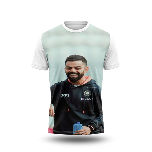 Virat Kohli Photo Printed T-Shirt.