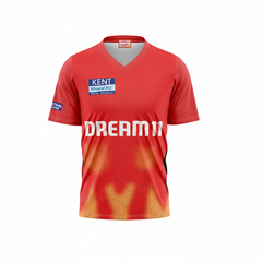 Next Print Customised Ipl Punjab Kings Printed V Neck Jersey