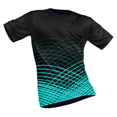 Polyester Half Sleeve Jersey with Round Collar and All Over Digital Print.