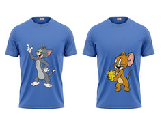 Tom and Jerry Couple Printed Tshirts - Pack of 2 Design 5
