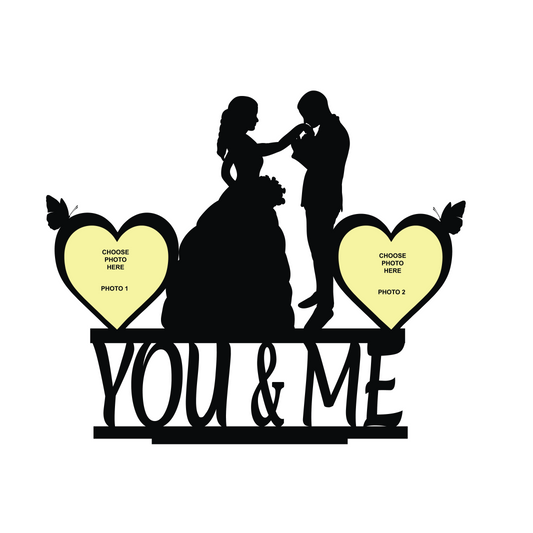 YOU AND ME DOUBLE IMAGE STAND FRAME