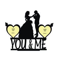 YOU AND ME DOUBLE IMAGE STAND FRAME