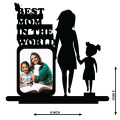 Custom Best Mom In The World Stand Frame With Photo