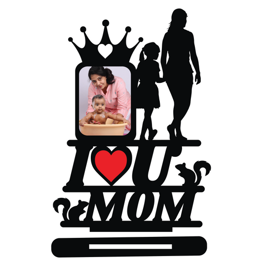 Custom Photo Printed I Love You Mom Stand Frame