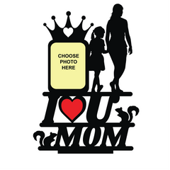 Custom Photo Printed I Love You Mom Stand Frame
