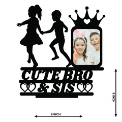 Cute Bro & Sister Stand Frame