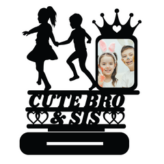 Cute Bro & Sister Stand Frame