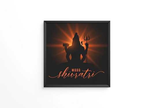 Happy maha shivratri frame
