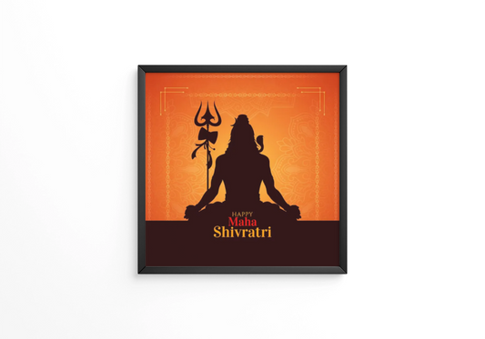 Decorative Happy Maha Shivratri frame