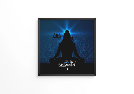Happy Maha Shivratri Indian traditional festival frame