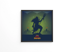 Happy Maha Shivratri religious Indian festival frame