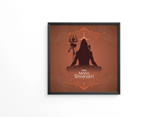 Happy Maha Shivratri religious Indian festival frame