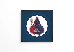Happy Maha Shivratri Hindu Indian cultural festival frame