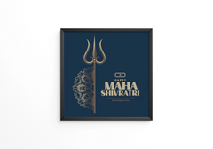 Traditional maha shivratri festival frame