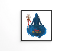 Happy Maha Shivratri Indian traditional festival frame