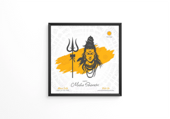 Happy Maha Shivratri Hindu festival frame