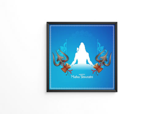 Happy Maha Shivratri religious festival frame