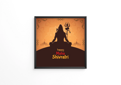 Happy Maha Shivratri lord shiva frame