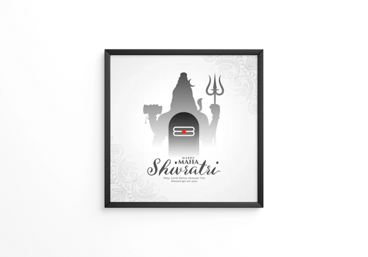 Traditional maha shivratri religious frame