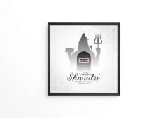 Traditional maha shivratri religious frame