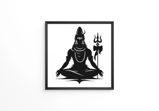 Lord Shiva Silhouette frame