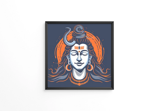 trishula damru bilva leaves zendu and parijat flowers for Maha Shivratri frame