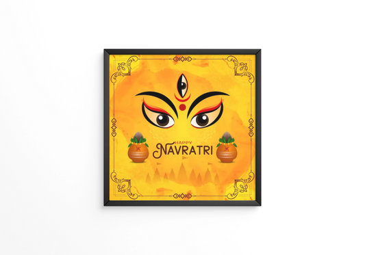 Happy Navratri festival celebration frame