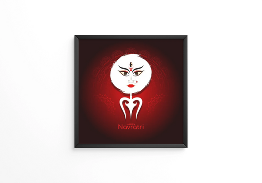 Elegant traditional Happy navratri festival frame